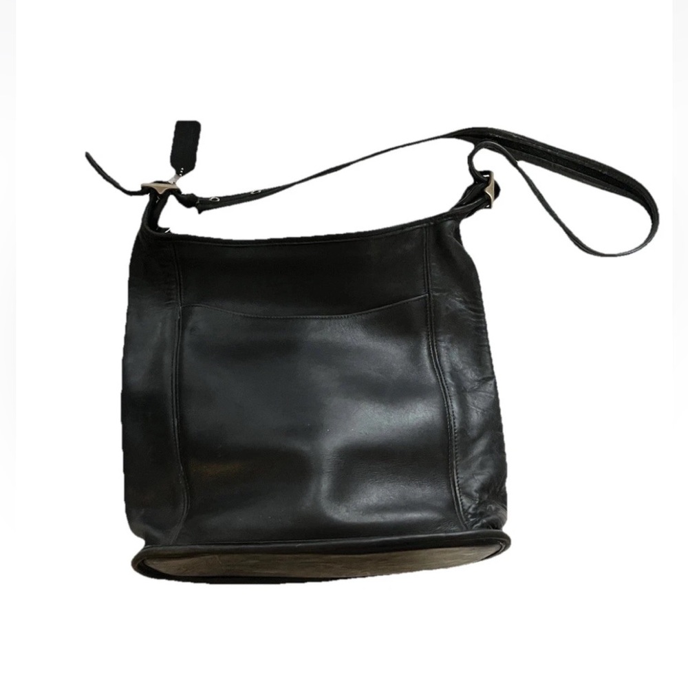 Vintage Coach Legacy 9060 Slim Duffle Sac Crossbody Bag Black Leather Purse